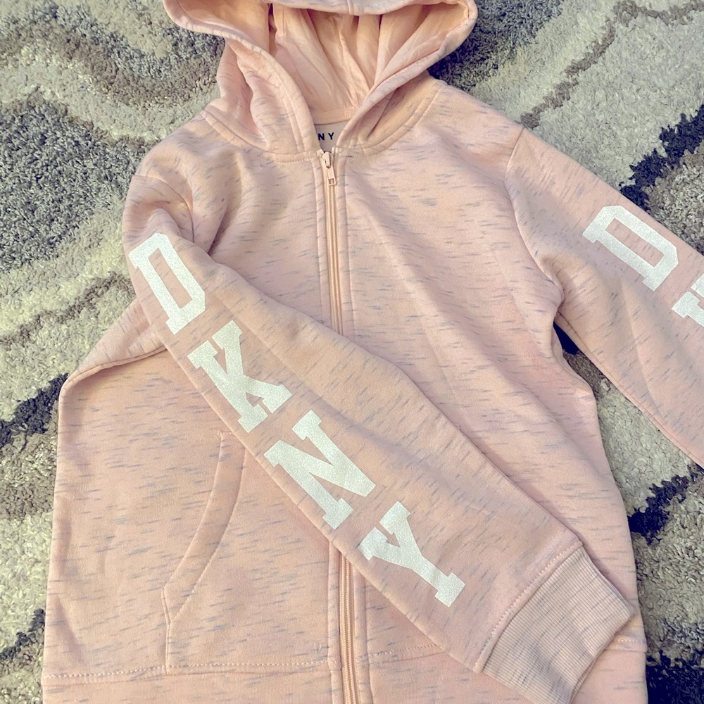 Girls DKNY zip up hoodie. Size 12.